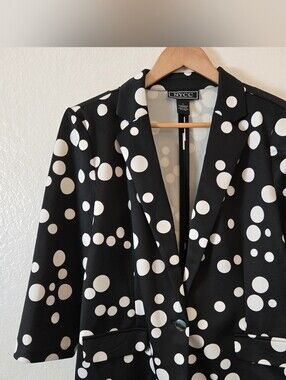 NYCC black and white polka dot blazer